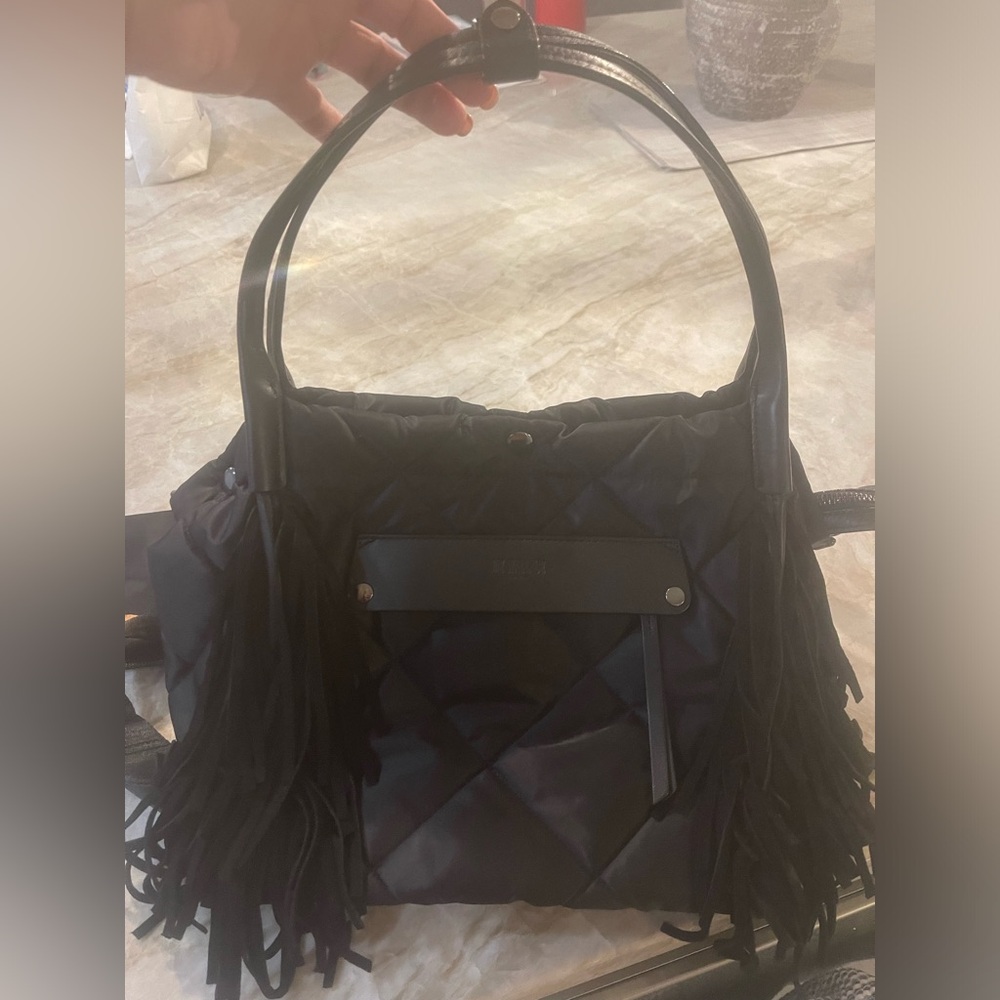MZ Wallace Black Fringe Tote bag